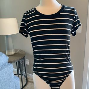 Short Sleeve Striped Bodysuit